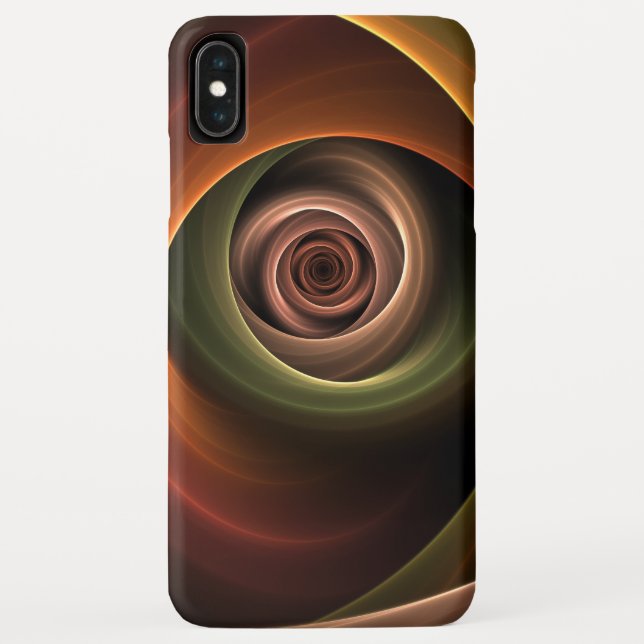 Coques Case-Mate iPhone 3D Spirale Abstraite couleurs chaudes Art fractal  (Dos)