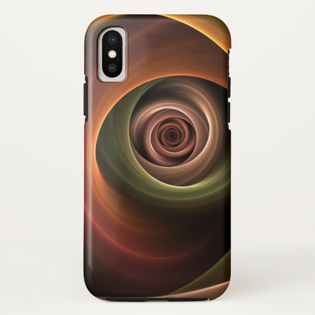 Coques Case-Mate iPhone 3D Spirale Abstraite couleurs chaudes Art fractal  (Dos)