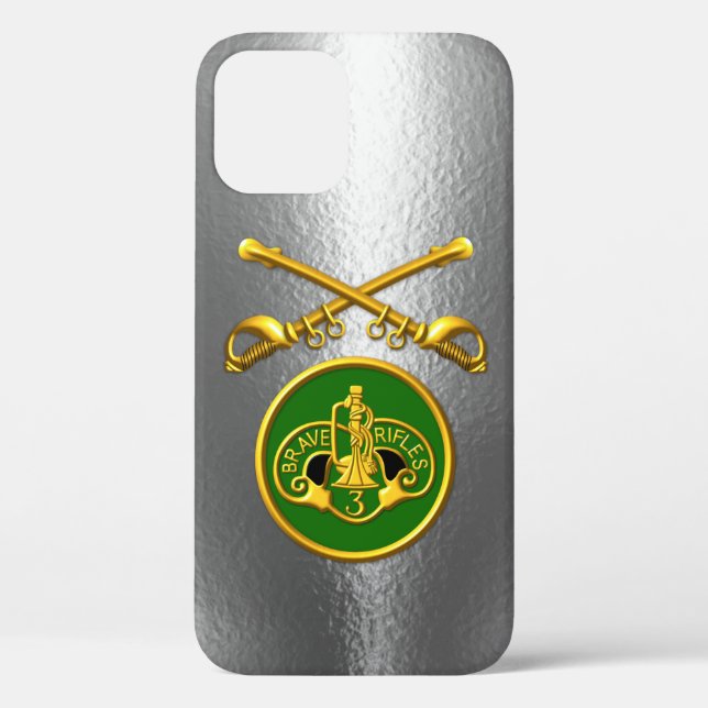 Coques Case-Mate iPhone 3ème Cavalerie Blindée Sabres Croisés Métal  (Verso)