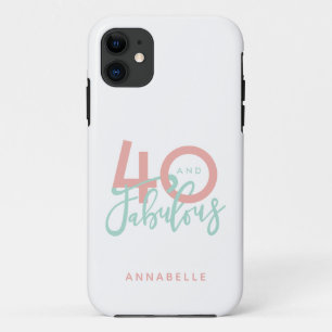 Case-Mate iPhone Case 40 et fabuleux anniversaire rose et menthe