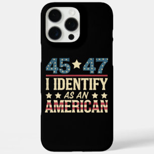 Coque iPhone 16 Pro Max 45 47 Je M'Identifie Comme Un Drapeau Américain Tr