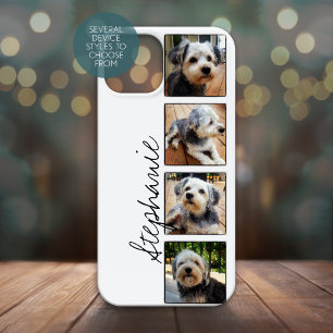 Coque Pour iPhone 16 4 photos en collage avec blanc - Bande de film