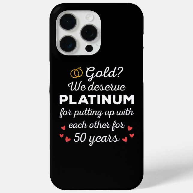 Coques Case-Mate iPhone 50ème anniversaire de Mariage I - Gold Funny Coupl (Verso)