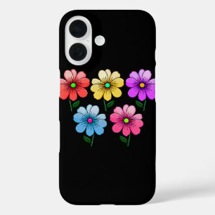Coque Pour iPhone 16 5 Fleurs de couleur