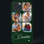 Case-Mate iPhone Case 5 Photo Moderne tendance Simple Nom personnalisé s<br><div class="desc">5 Photo Moderne tendance Simple Coeur Personnalisé Nom iPhone Dossier téléphone comprend cinq de vos photos préférées avec votre nom personnalisé dans élégant script de calligraphie blanche accentué d'un coeur d'amour. Personnalisez en modifiant le texte dans la zone de texte fournie. Parfait pour l'anniversaire, Noël, Fête des Mères, baby showers,...</div>