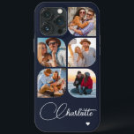 Case-Mate iPhone Case 5 Photo Moderne tendance Simple Nom personnalisé s<br><div class="desc">5 Photo Moderne tendance Simple Coeur Personnalisé Nom iPhone Dossier téléphone comprend cinq de vos photos préférées avec votre nom personnalisé dans élégant script de calligraphie blanche accentué d'un coeur d'amour. Personnalisez en modifiant le texte dans la zone de texte fournie. Parfait pour l'anniversaire, Noël, Fête des Mères, baby showers,...</div>