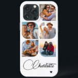 Case-Mate iPhone Case 5 Photo Moderne tendance Simple Nom personnalisé s<br><div class="desc">5 Photo Moderne tendance Simple Coeur Personnalisé Nom iPhone Dossier téléphone comprend cinq de vos photos préférées avec votre nom personnalisé dans élégant script de calligraphie noire accentué d'un coeur d'amour. Personnalisez en modifiant le texte dans la zone de texte fournie. Parfait pour l'anniversaire, Noël, Fête des Mères, baby showers,...</div>