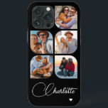 Case-Mate iPhone Case 5 Photo Moderne tendance Simple Nom personnalisé s<br><div class="desc">5 Photo Moderne tendance Simple Coeur Personnalisé Nom iPhone Dossier téléphone comprend cinq de vos photos préférées avec votre nom personnalisé dans élégant script de calligraphie blanche accentué d'un coeur d'amour. Personnalisez en modifiant le texte dans la zone de texte fournie. Parfait pour l'anniversaire, Noël, Fête des Mères, baby showers,...</div>