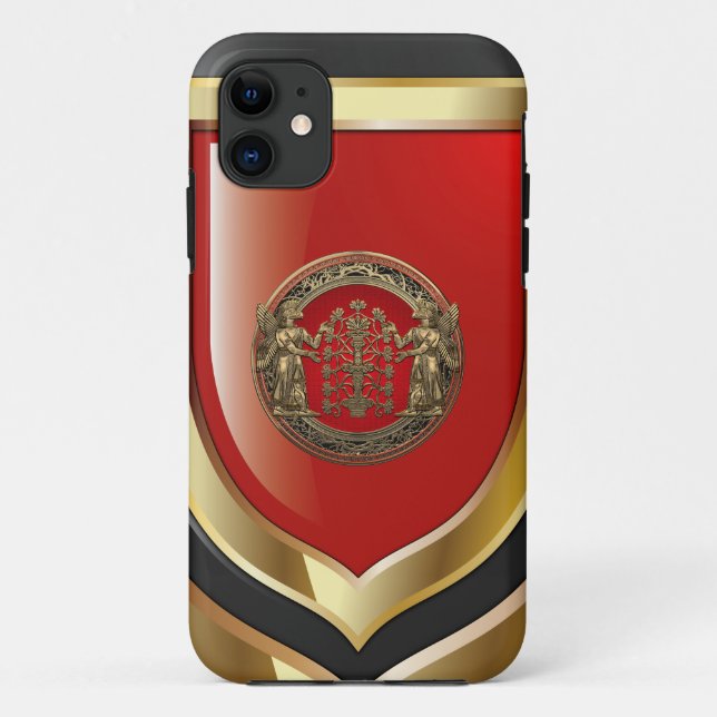 Coques Case-Mate iPhone [600] Deux Ninurtas d'or avec arbre de vie (Dos)
