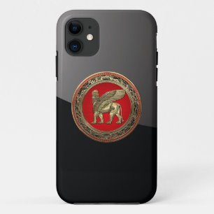 Case-Mate iPhone Case [600] Lion à ailes par Assyrien - or Lamassu