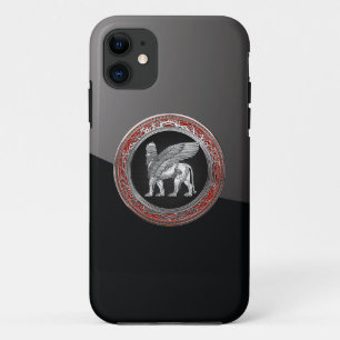 Case-Mate iPhone Case [600] Lion assyrien ailli - Lamassu argenté