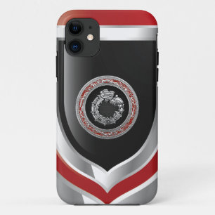Case-Mate iPhone Case [600] Serpent Dieu Quetzalcoatl [Argent]