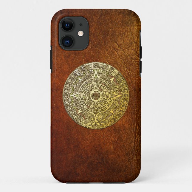 Coques Case-Mate iPhone [68] Calendrier Mayan [Aztec] [Or] (Dos)