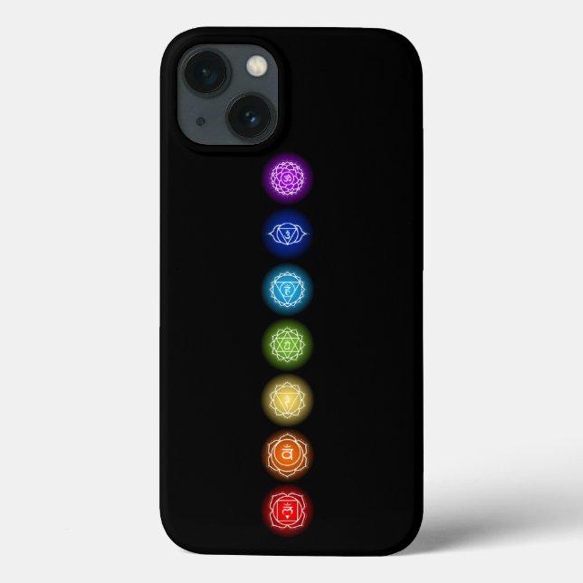 Coques Case-Mate iPhone 7 Symboles Chakra | Black (Verso)