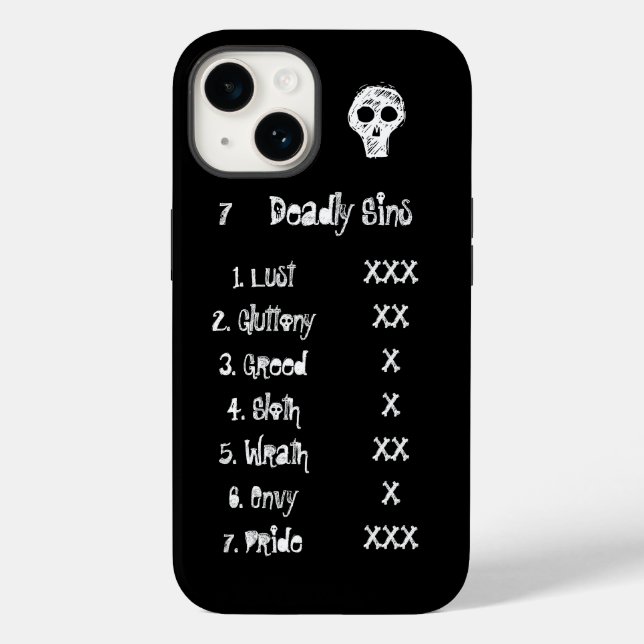 Coques Case-Mate iPhone 7 T-shirt Péchés Mortels (Verso)