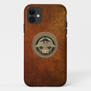 Case-Mate iPhone Case [800] Aigle impérial romain d'or sur médaillon d'o