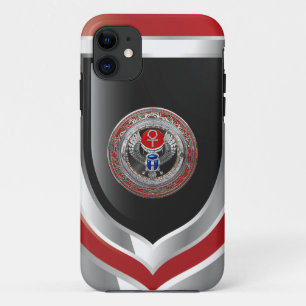 Case-Mate iPhone Case [800] Scarab à ailes en argent sacré égyptien et A