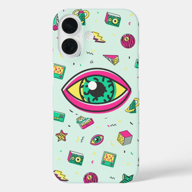 Coques Case-Mate iPhone 80s Memphis Retro Eye (Verso)