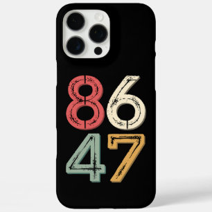 Coque iPhone 16 Pro Max 86 47 Anti Trump Vintage Style Rétro années 80