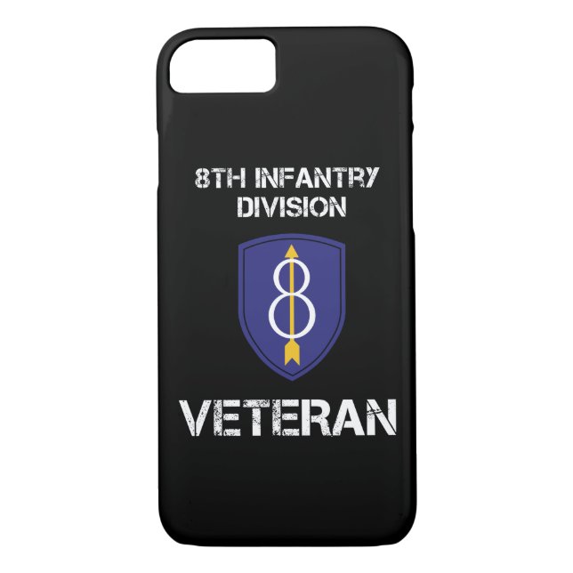 Coques Case-Mate iPhone 8ème Vétéran de Division d'infanterie (Dos)