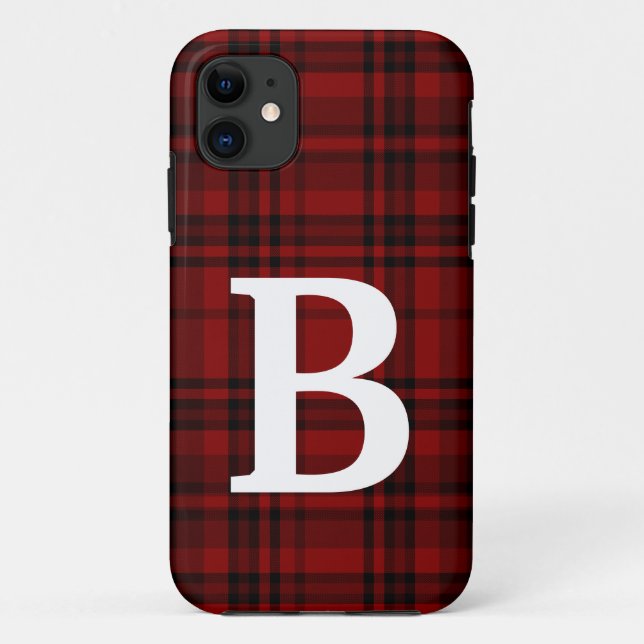 COQUES Case-Mate iPhone À CARREAUX À LOSANGES NOIR ROUGE PERSONNALISER TYP (Dos)
