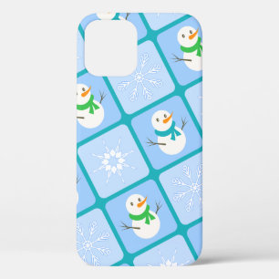 Case-Mate iPhone Case À damiers hiver bonhomme de neige motif et flocons