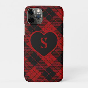 Case-Mate iPhone Case à damiers Monogramme Noël Rouge Buffle Plaid