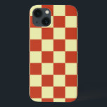 Etui iPhone Case-Mate À damiers rouge et crème<br><div class="desc">Un rouge cerisier et crème vif à damiers motif,  géométrique et simple,  mais les couleurs lui donnent une sensation de fantaisie et d'imaginaire vintage.</div>