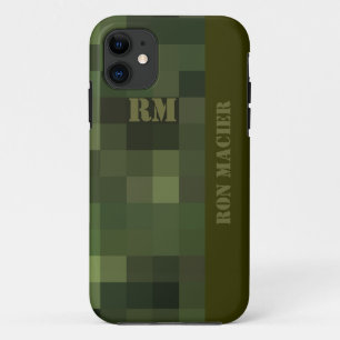 Coque Case-Mate Pour iPhone à damiers vert camouflé