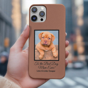 Coque iPhone 16 Pro Max À la meilleure maman de chien jamais personnalisé