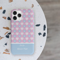 À mon amour Nom bleu et rose Coeurs Motif