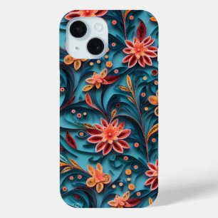 Coque Case-Mate iPhone À peine là motif en papier floral sans joint