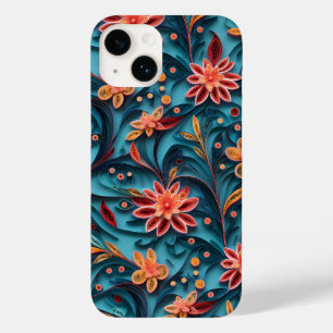 Coque Case-Mate iPhone À peine là motif en papier floral sans joint
