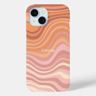 Coque Case-Mate iPhone A phone case with sunset colors in waves.