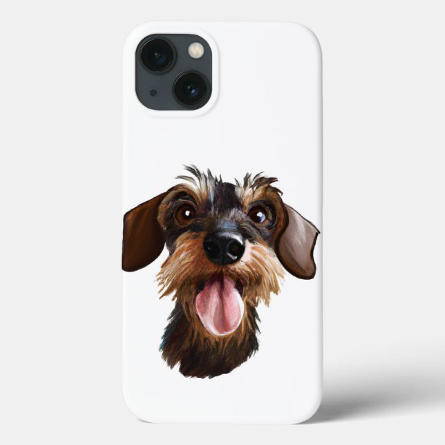 Coques Case-Mate iPhone À poils durs Dachshund (Verso)