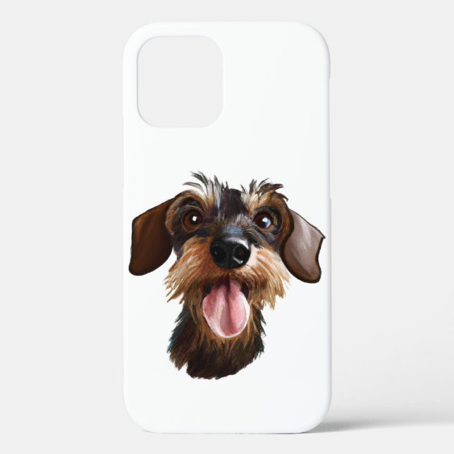 Coques Case-Mate iPhone À poils durs Dachshund (Verso)