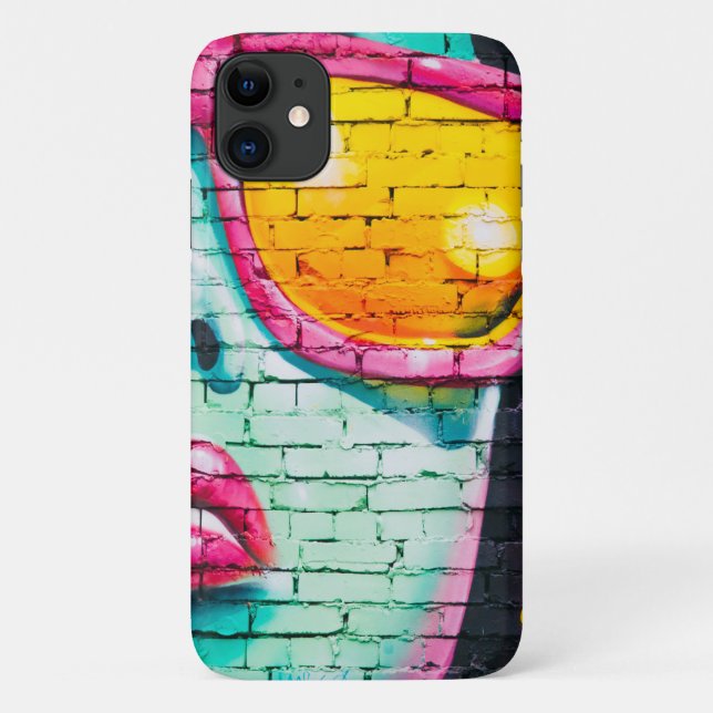 Coques Case-Mate iPhone à visage bleu plein coeur (Dos)