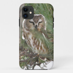 Case-Mate iPhone Case A vu des sommeils de hibou de Whett en dehors de
