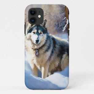 Case-Mate iPhone Case Aaskan Malamute Laisser Il Neige Noël