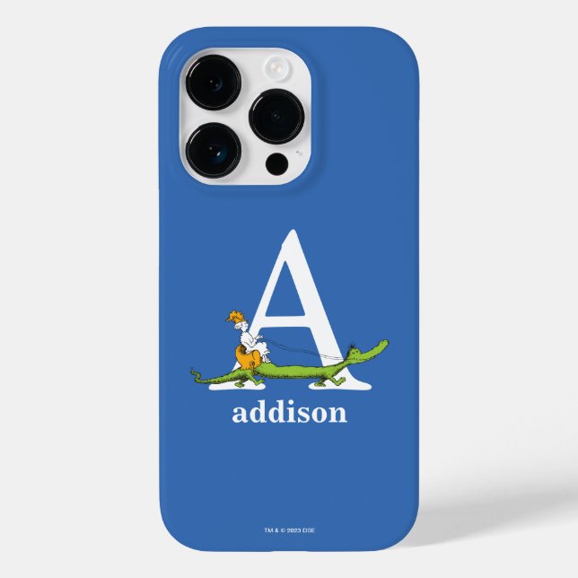 Coques Case-Mate iPhone ABC du Dr Seuss : Lettre A - Blanc | Ajouter Votre (Verso)