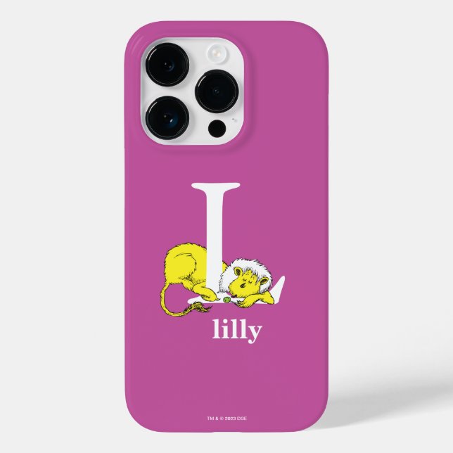 Coques Case-Mate iPhone ABC du Dr Seuss : Lettre L - Blanc | Ajouter Votre (Verso)