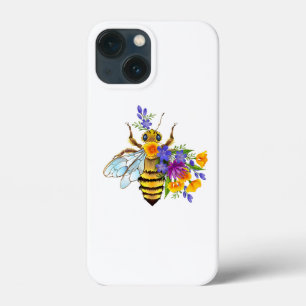 Case-Mate iPhone Case Abeille à fleurs avec plantes sauvages