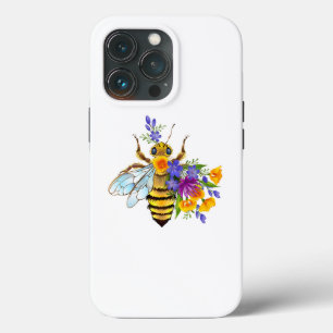 Case-Mate iPhone Case Abeille à fleurs avec plantes sauvages