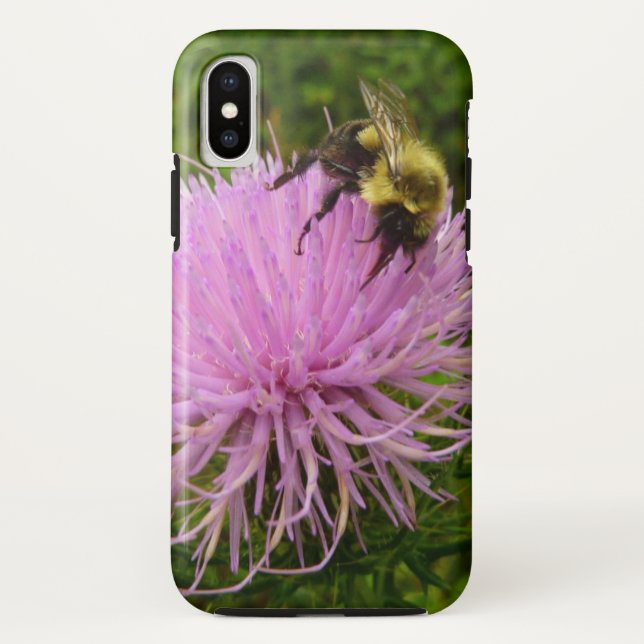 Coques Case-Mate iPhone Abeille sur fleur de chardon Nature (Dos)