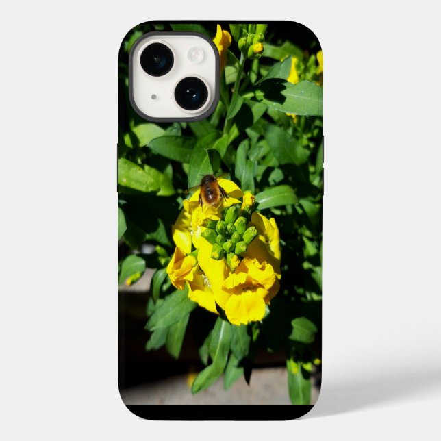 Coques Case-Mate iPhone Abeille sur Fleurs Jaunes (Verso)
