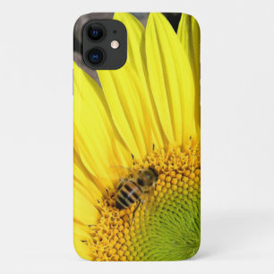 Etui iPhone Case-Mate Abeille sur la fin de tournesol vers le haut de la