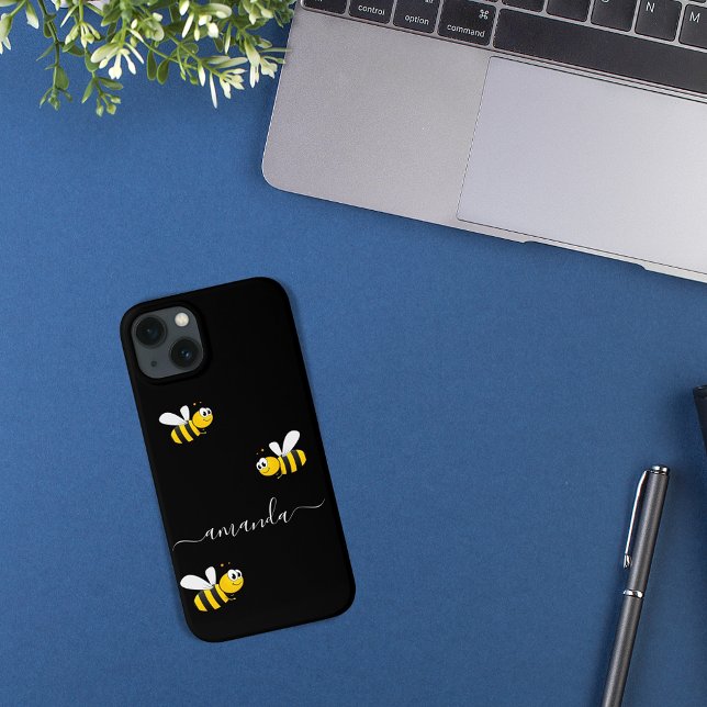 Coques Case-Mate iPhone Abeilles jaunes noires nom d'été (Créateur téléchargé)