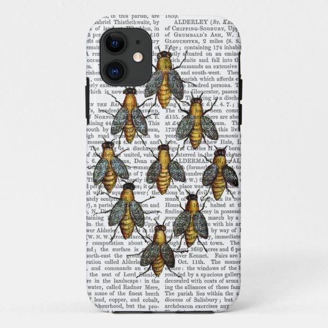 Coques Case-Mate iPhone Abeilles médiévales 2 (Dos)
