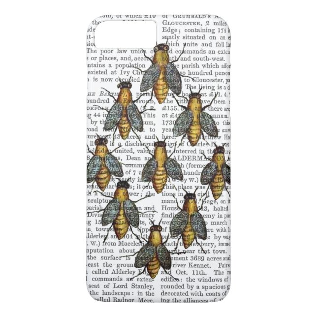 Coques Case-Mate iPhone Abeilles médiévales 2 (Dos)