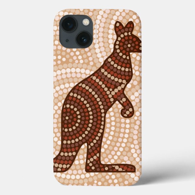 Coques Case-Mate iPhone Aboriginal kangaroo dot painting (Verso)